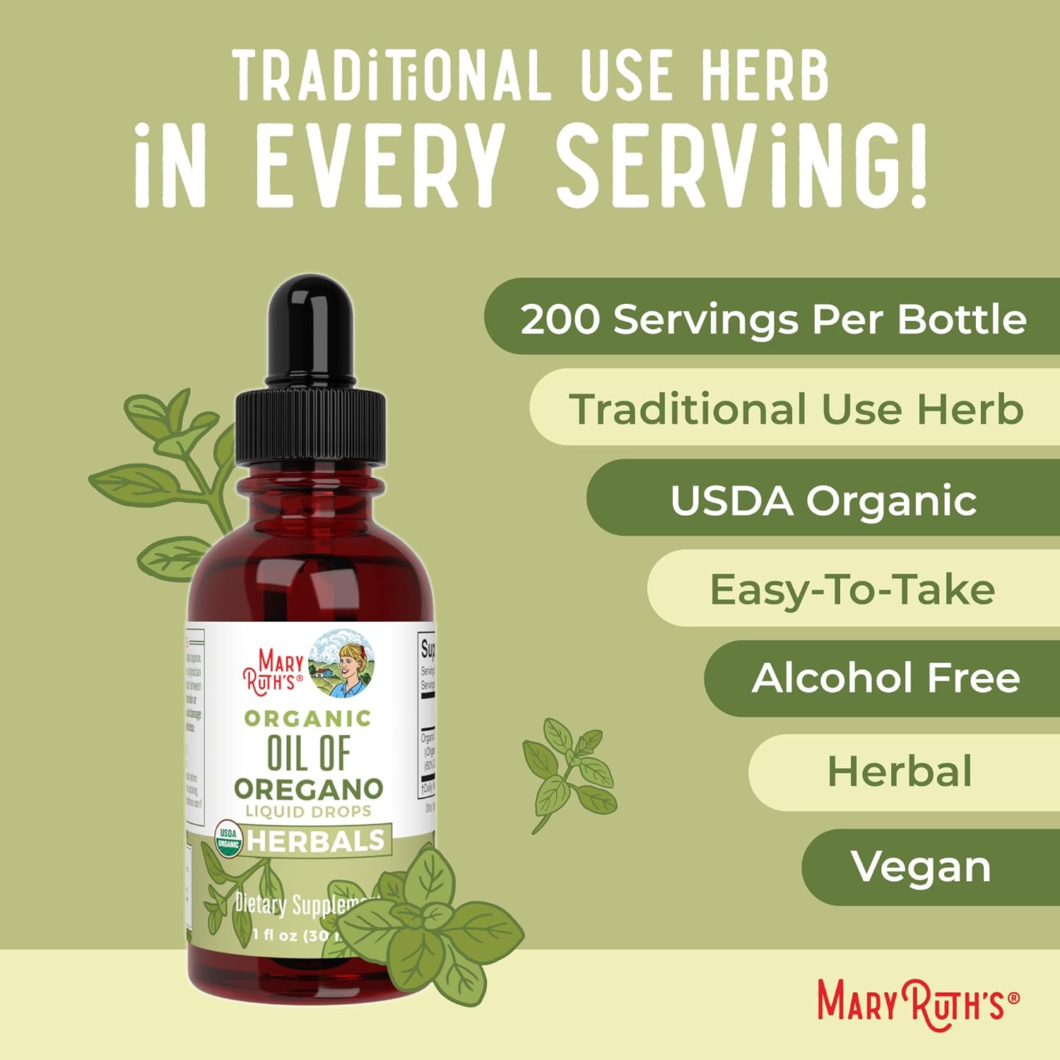 MaryRuth's Organic Oil of Oregano Liquid Drops