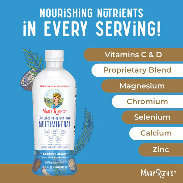 MaryRuth's Liquid Nighttime Multimineral - Coconut Dream
