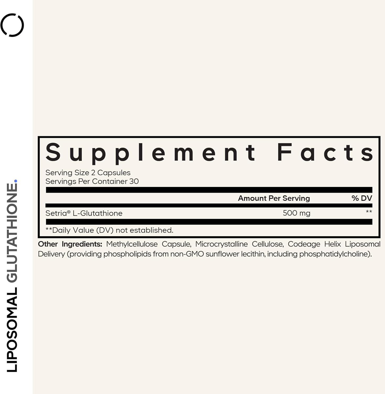 Codeage Liposomal Glutathione 500mg