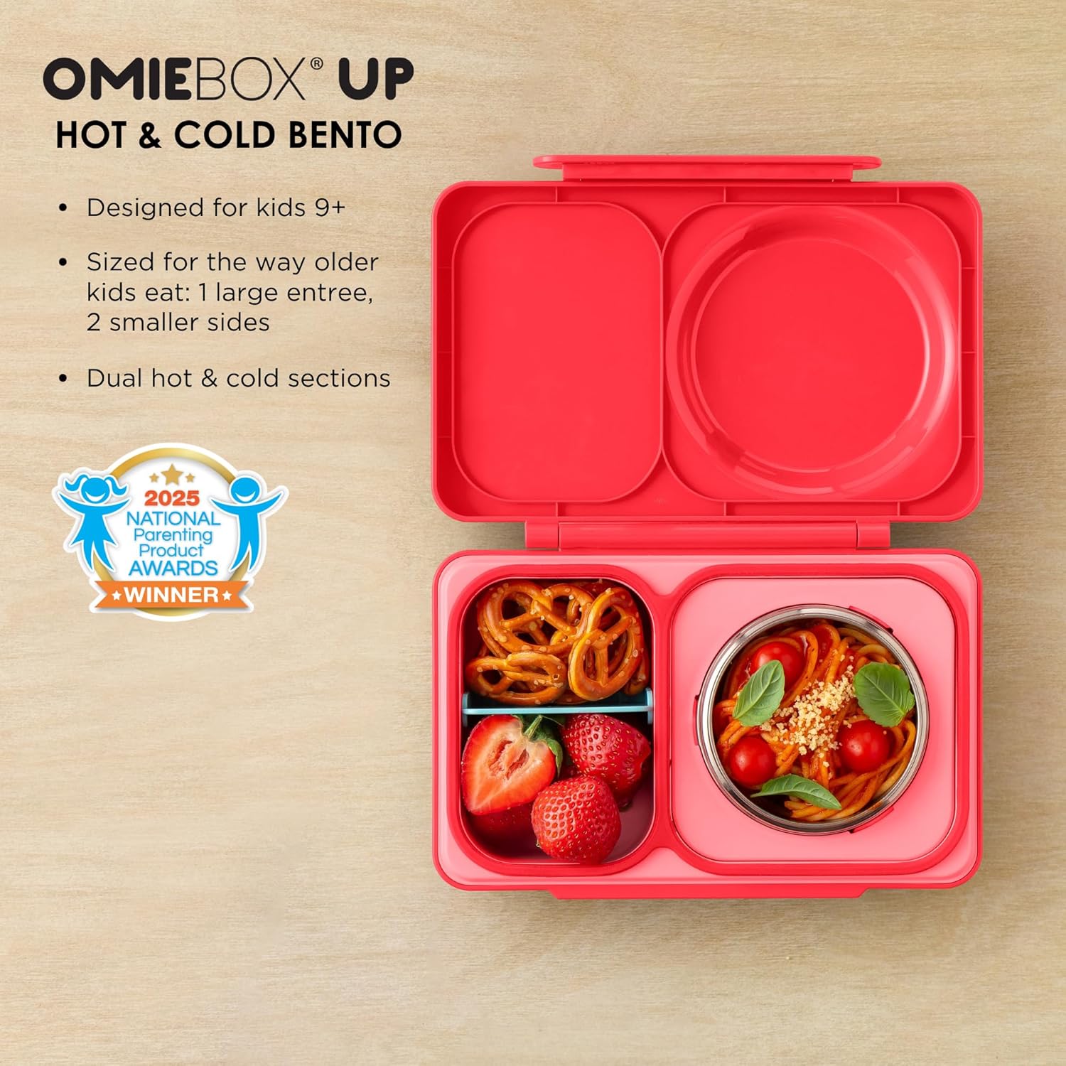 OmieLife UP Bento Box For Kids - Pink