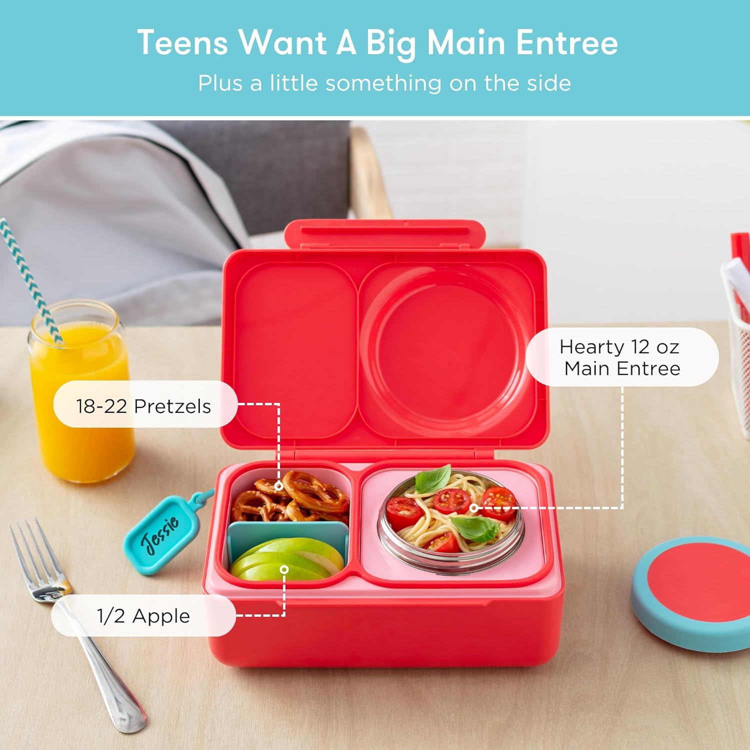 OmieLife UP Bento Box For Kids - Pink