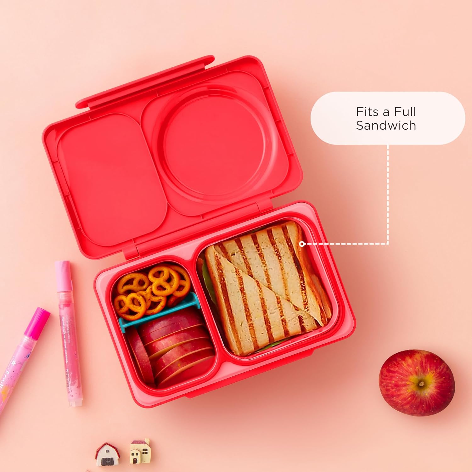 OmieLife UP Bento Box For Kids - Pink