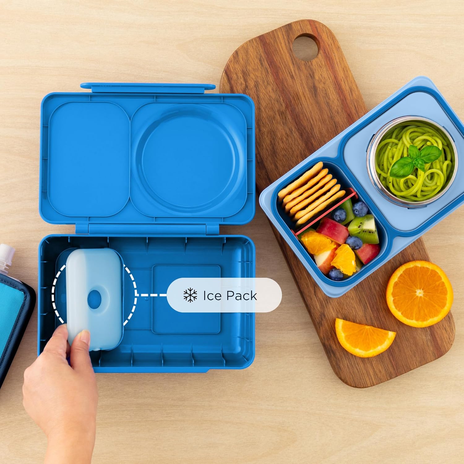 OmieLife UP Bento Box For Kids - Blue