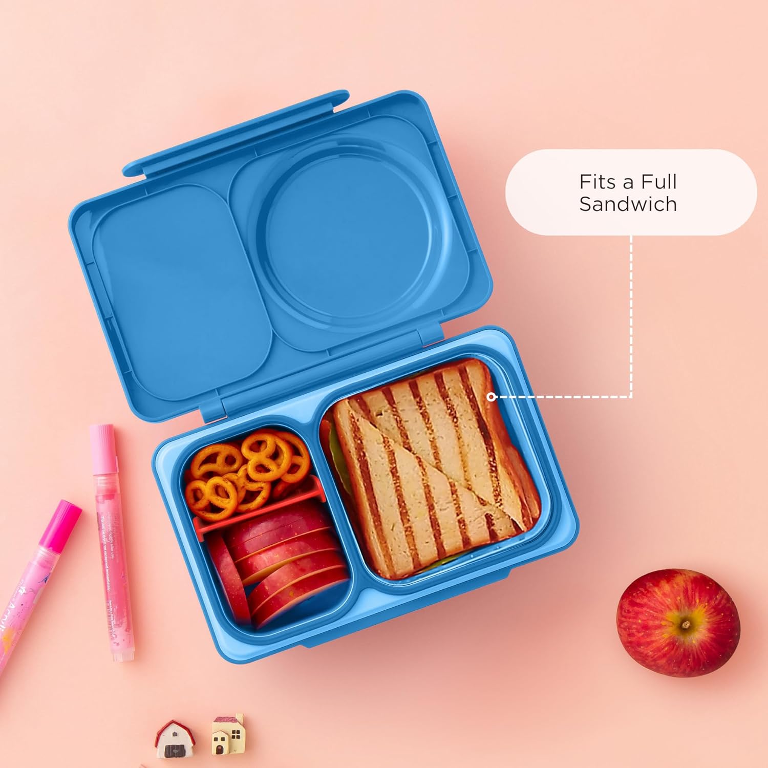 OmieLife UP Bento Box For Kids - Blue