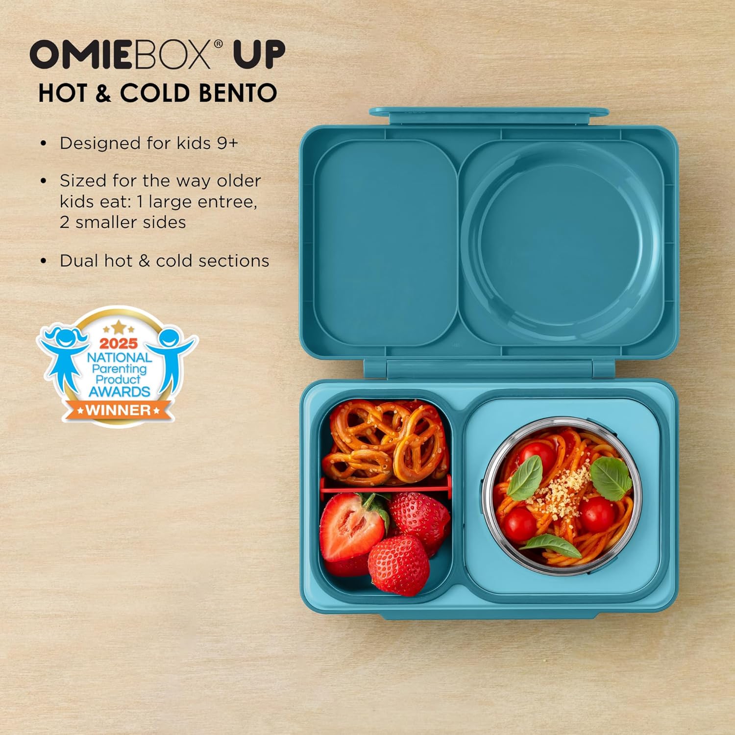 OmieLife UP Bento Box For Kids - Green