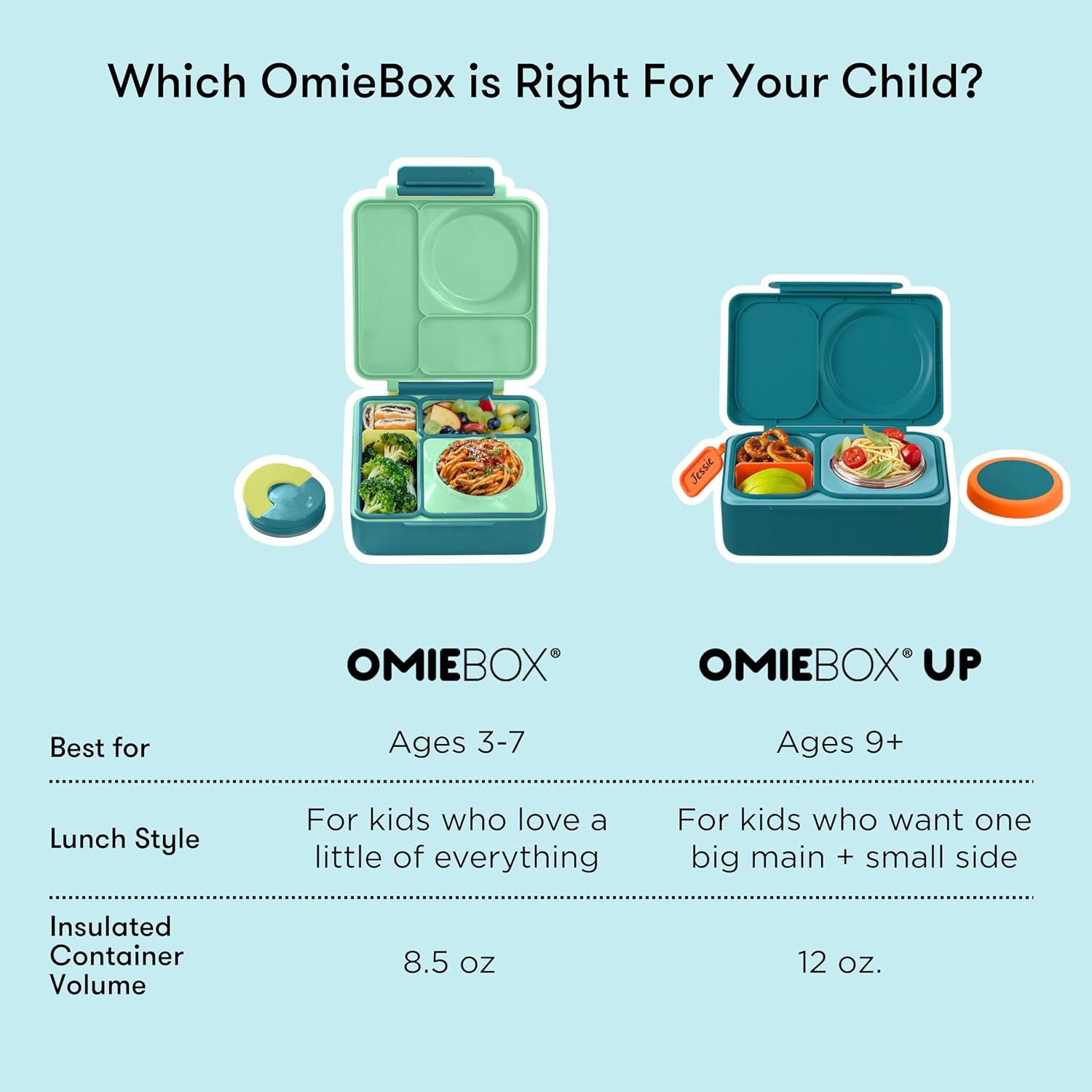 OmieLife UP Bento Box For Kids - Green
